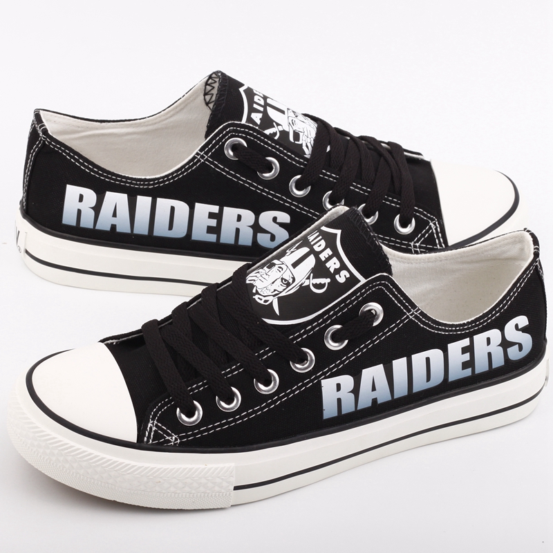 Women's Oakland Raiders Repeat Print Low Top Sneakers 002